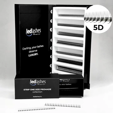 LedLashes 5D Promade Strip 1000 db-os műszempillák - fekete színben