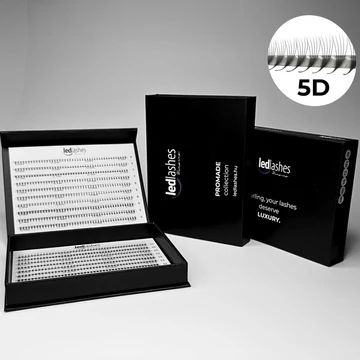  LedLashes 5D Promade 20 soros tálcás műszempillák - fekete színben