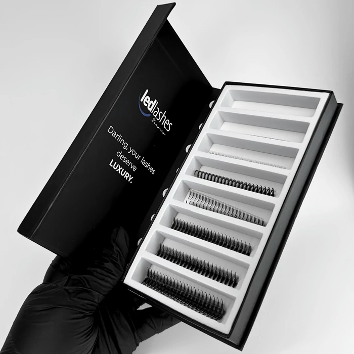 LedLashes 5D Promade Strip 1000 db-os műszempillák - fekete színben