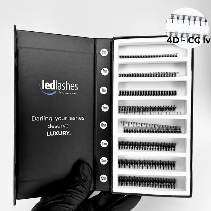 LedLashes 4D Promade Strip 1000 db-os műszempillák - fekete színben