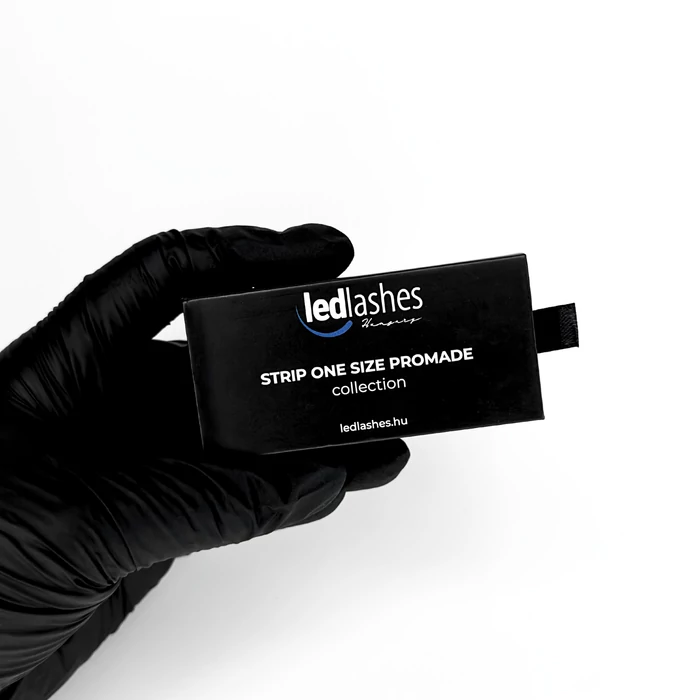 LedLashes 3D Promade Strip 1000 db-os műszempillák - fekete színben