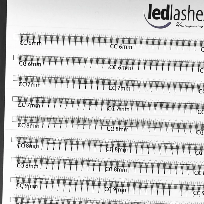 LedLashes 3D Promade 20 soros tálcás műszempillák - fekete színben