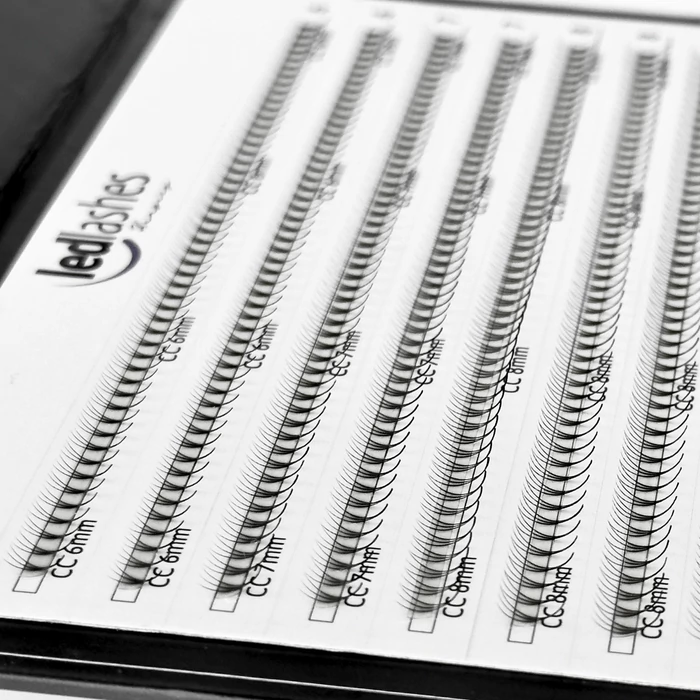 LedLashes 3D Promade 20 soros tálcás műszempillák - fekete színben