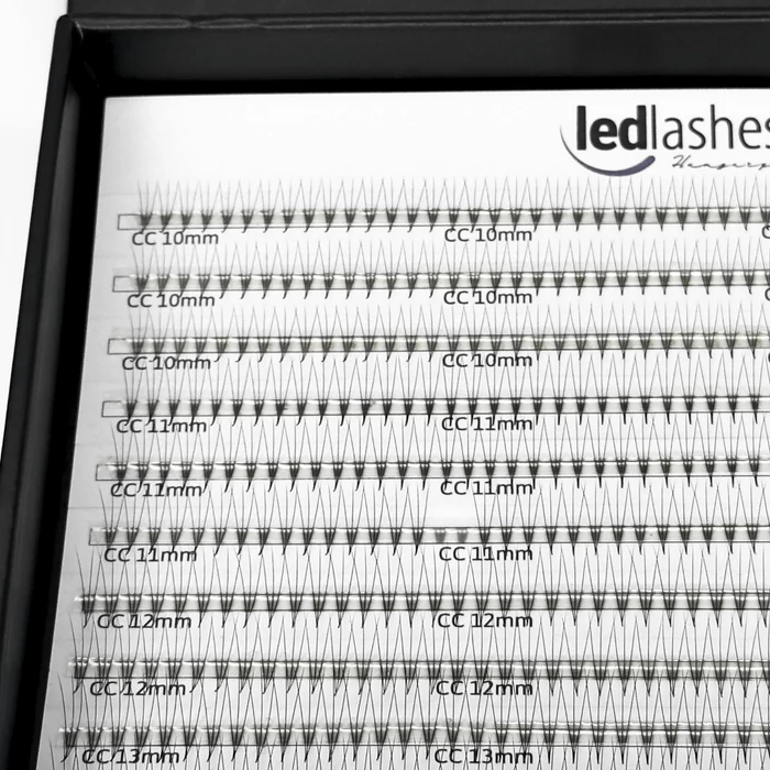 LedLashes 3D Promade 20 soros tálcás műszempillák - fekete színben