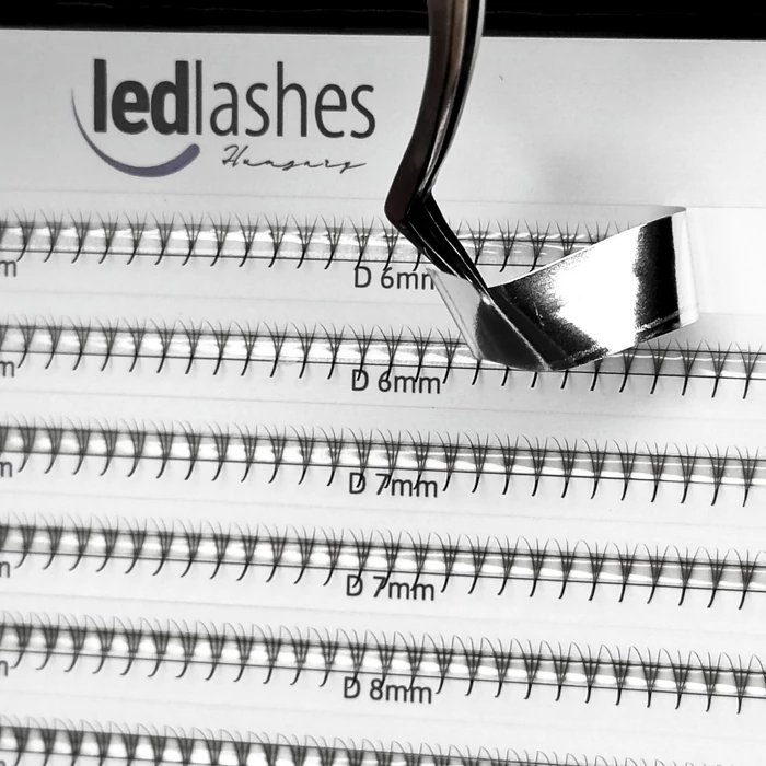 LedLashes 3D Promade 20 soros tálcás műszempillák - fekete színben