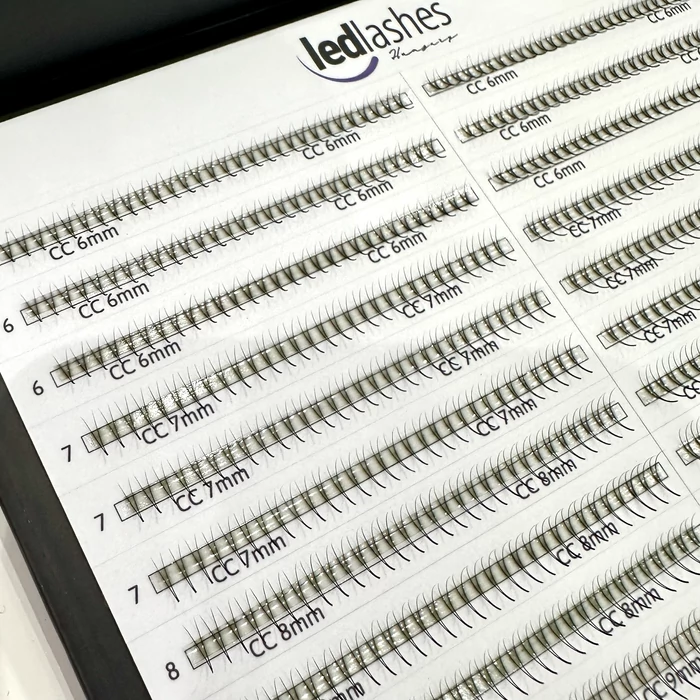 LedLashes 3D Promade 20 soros tálcás műszempillák - fekete színben