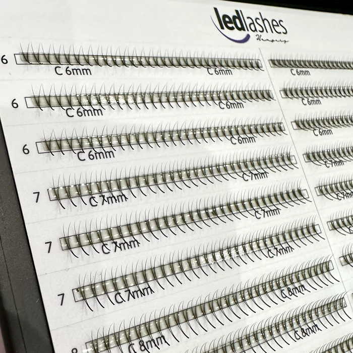 LedLashes 3D Promade 20 soros tálcás műszempillák - fekete színben