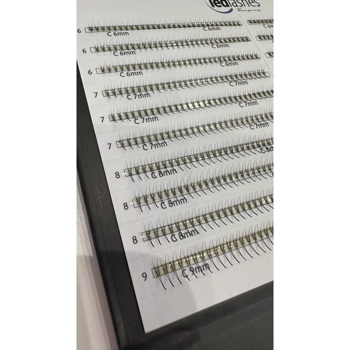 LedLashes 3D Promade 20 soros tálcás műszempillák - fekete színben