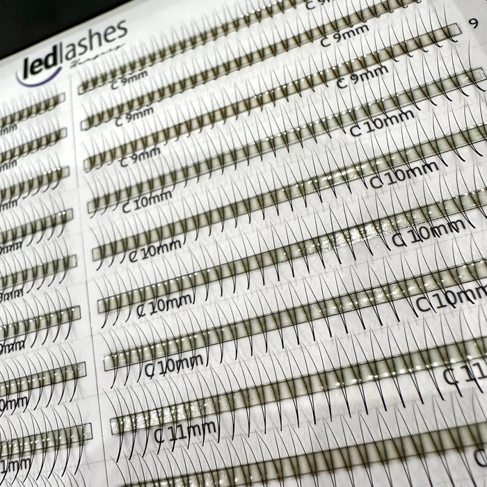 LedLashes 3D Promade 20 soros tálcás műszempillák - fekete színben