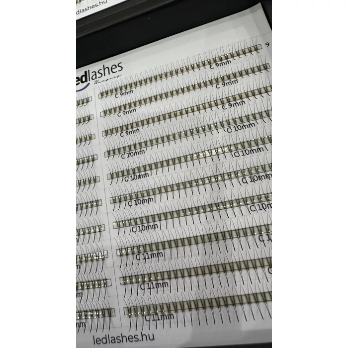 LedLashes 3D Promade 20 soros tálcás műszempillák - fekete színben