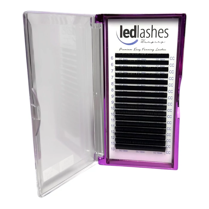LedLashes 2.0 EASY FAN Szempilla Kollekció műszempilla vastagság: 0.07, ív: M, hossz: 6-13 mm MIX
